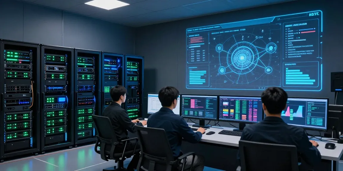 IPTV UK solutions displayed in a modern data center with advanced streaming technology and support services.