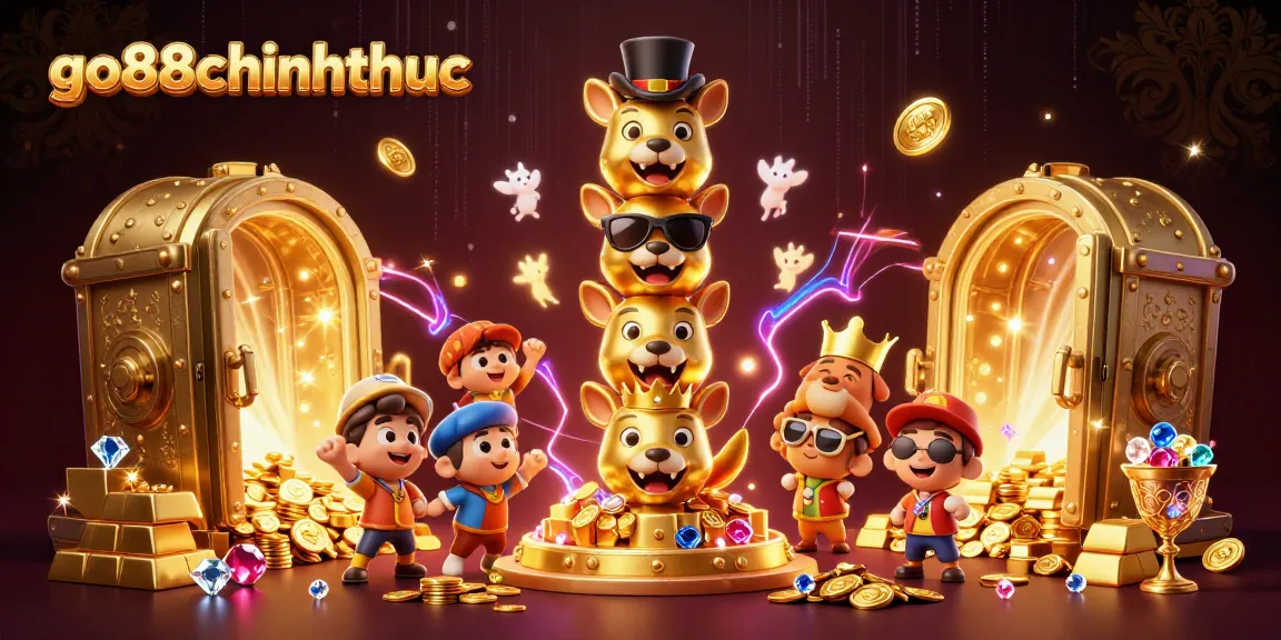 Engage with go88chinhthuc's vibrant casino world featuring a golden totem pole and treasures.