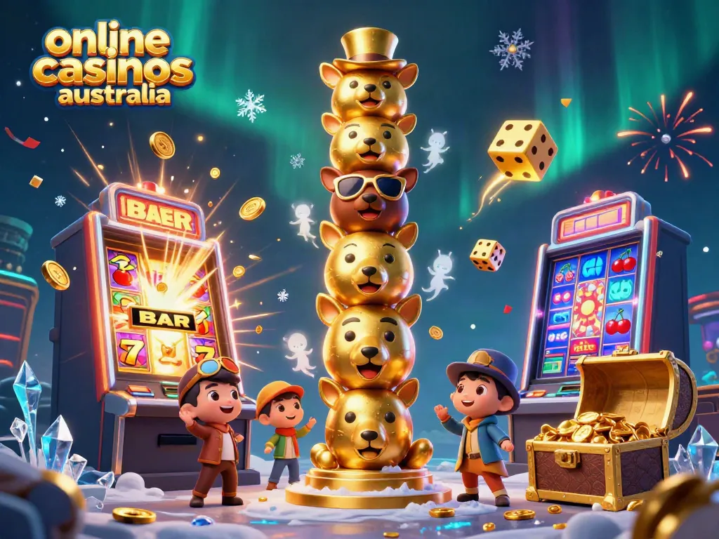 Experience thrilling gameplay at online casinos australia with vibrant totem pole and dynamic symbols.