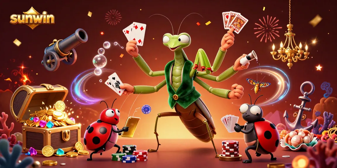 Engaging illustration of sunwin casino gameplay showcasing vibrant characters and dynamic game elements.