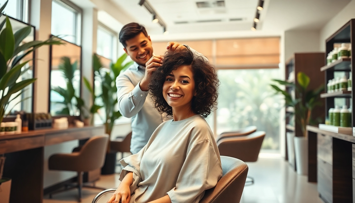 Transformative perm san diego experience at a modern hair salon with professional stylist.