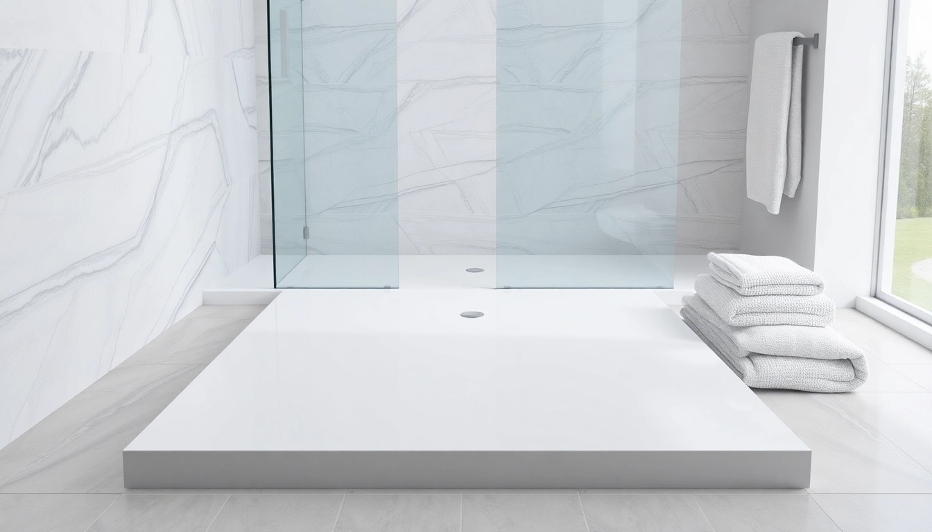 Stylish 800 x 800 shower base showcased in a modern bathroom design.