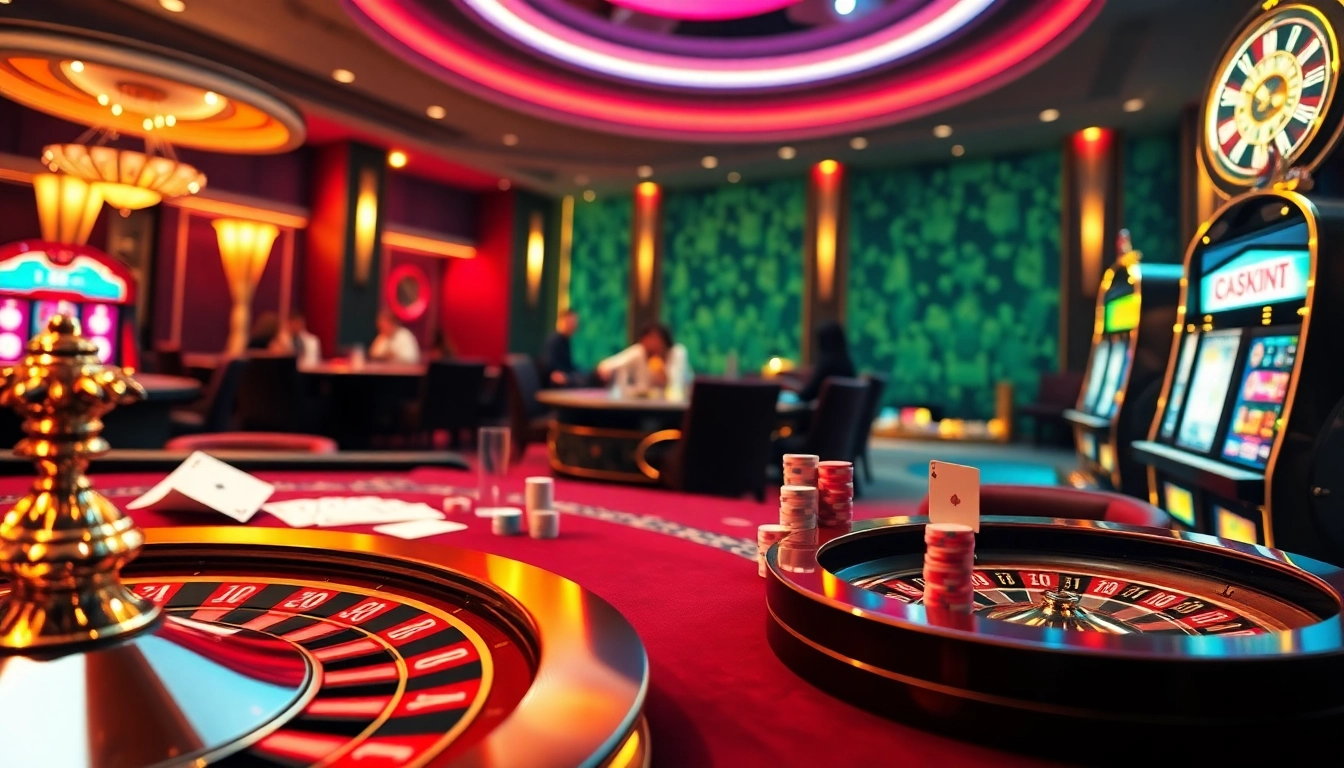 Experience thrilling gameplay at 98win with diverse casino tables and vibrant slot machines.