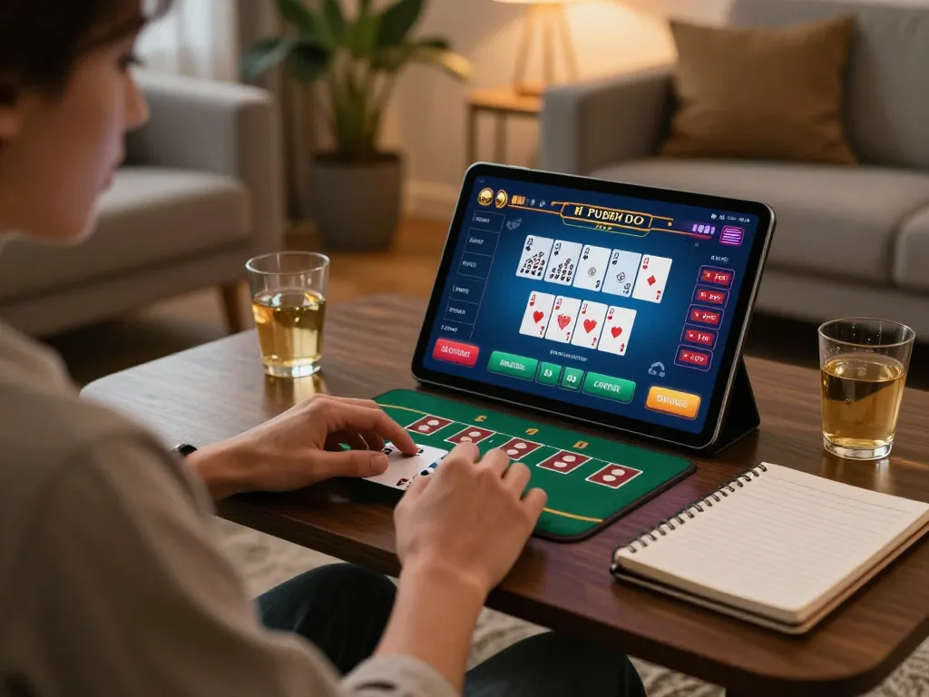 Engaged player strategizing on lv88 nhà cái during an exciting online blackjack session.