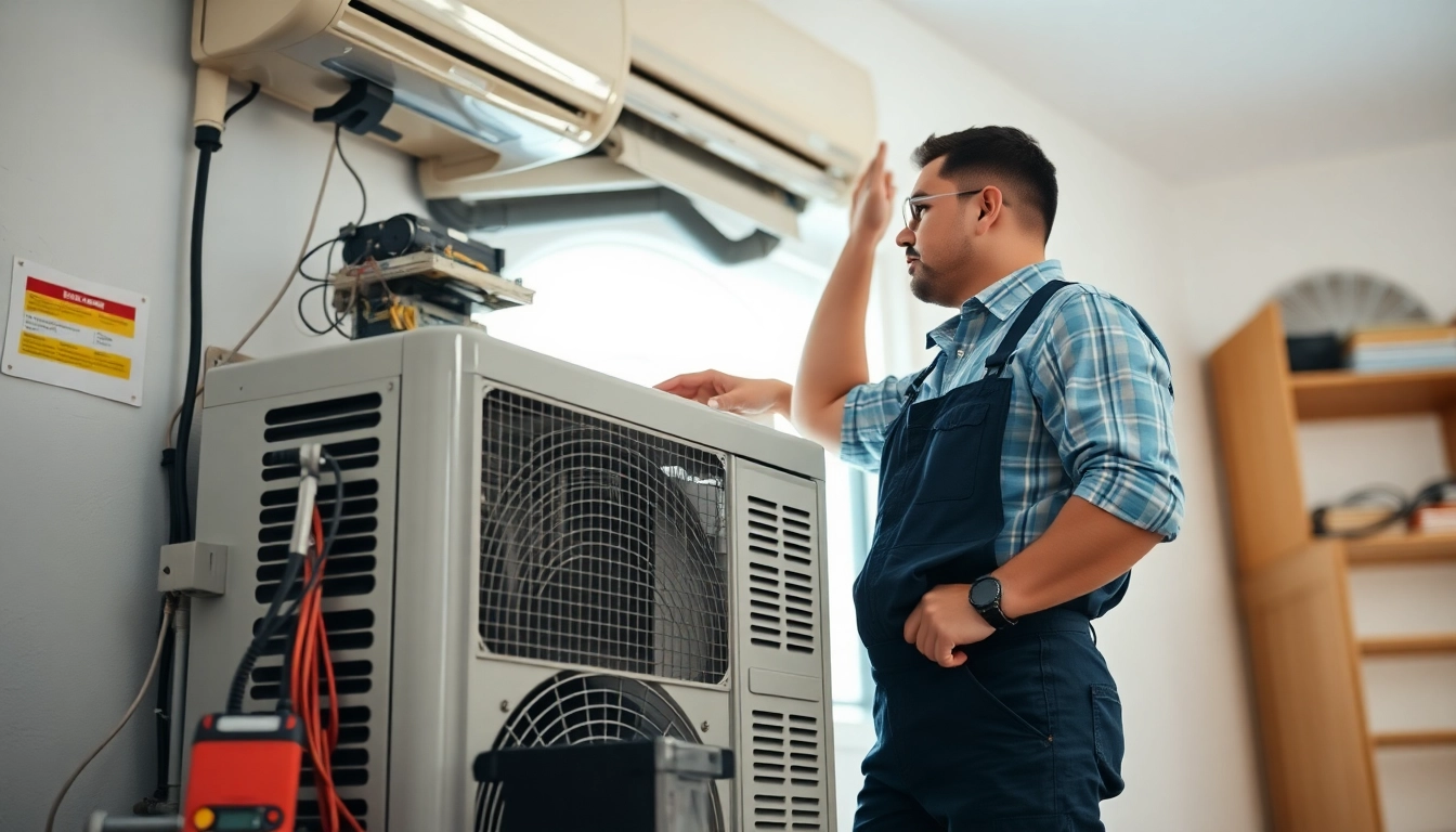 Expert performing Air Conditioning Repair Tampa services on a residential unit, showcasing professionalism.