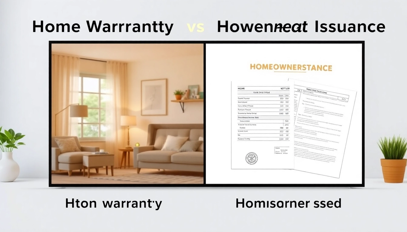 Compare home warranty vs homeowners insurance benefits with detailed financial visuals.