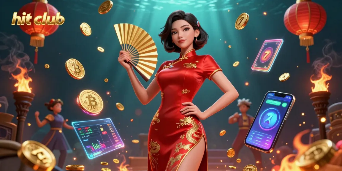 Experience thrilling action in hit club with vibrant characters, gold coins, and dynamic casino elements.