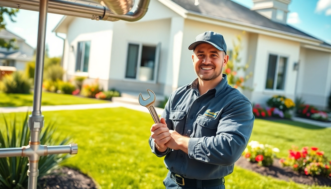 Find a reliable plumber near me fixing pipes in a modern suburban home.