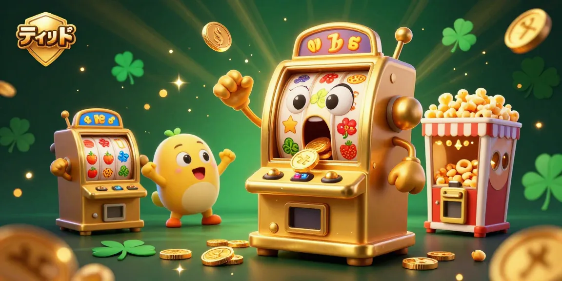 Experience the thrill of ディルド with exciting slot machines, vibrant jackpots, and golden coins flying in a lively 3D scene.